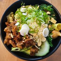 Seitan, shishito, avocado, and everything else! at First Capital Poké Bar in Kingston