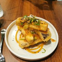 Crispy eggplant chips tower(vegan) at Uncle Donburi in Paddington