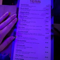 Cocktail menu at Kimzu Sea Lounge in Crete