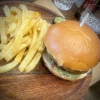 Vegan burger  at My Habit in Corfu