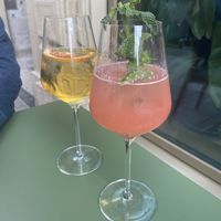 Raspberry spritz and Berto’s spritz  at Banh Mi & Bubbles in Stuttgart
