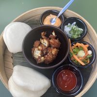 Bao Burger Set w Crunchy Tofu  at Banh Mi & Bubbles in Stuttgart