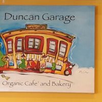 Cafe sign at Duncan Garage Cafe and Bakery in Duncan