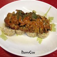 The delicious 'Dynamite Roll' at Vive La Vegan at Viva La Vegan Grocery Store in Rancho Cucamonga