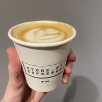 Oat flat white   at Store Street Espresso in London