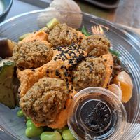 Houmous falafel salad at Acktual in Malmedy