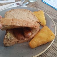 Vegan sausage buttie with hash browns at Lounges - Marisco Lounge in Scarborough