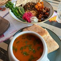 Tomato soup and buddha bowl   at Lounges - Marisco Lounge in Scarborough