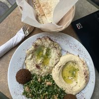 Vegetarian plate at Olive in New Orleans