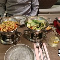 Paksoi, tofu, vegan kroketjes, rijst en mihoen at De Orchidee in Eindhoven