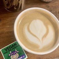 cappucino with almond milk  at Innocent Yesterday in New York City