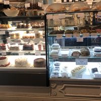 The cake and pastry counter   at Innocent Yesterday in New York City