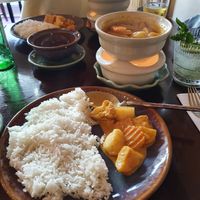 Massaman curry and rice at Siam Corner Ma Ma Thai in Lichfield