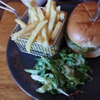 Vegan chicken burger at Lorne Bar in Oban