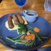 Vegan rosemary sausage with mashed potato: allright at Lorne Bar in Oban