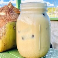 Love bug latte  at Rainbow Kitchen + Rebel Tonics in Haiku