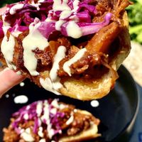 BBQ Jackfruit toast  at Rainbow Kitchen + Rebel Tonics in Haiku