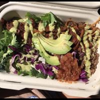 This is the burrito bowl! Fresh ingredients and packed with flavor. 10/10 recommend!   at Rainbow Kitchen + Rebel Tonics in Haiku