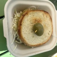 crabby patty  at Rainbow Kitchen + Rebel Tonics in Haiku