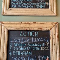 Food menu at Sidamo Coffee & Tea in Washington