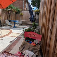 Back patio at Sidamo Coffee & Tea in Washington