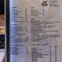 Menu page 1 at MA-KIN in Agoura Hills