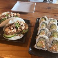 Bun buns and california roll  at MA-KIN in Agoura Hills