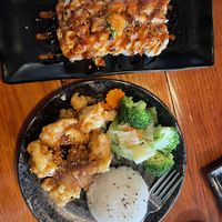 Volcano roll and orange chicken   at MA-KIN in Agoura Hills