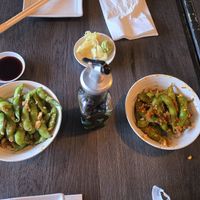 Garlic Edamame & Spicy Garlic Edamame at MA-KIN in Agoura Hills