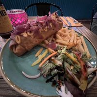vegan chimichanga meal  at EscoBar in Inverness