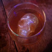 I've already forgotten the name of this cocktail, but the glittery skull ice cube was delightful. at Raven's Manor in Portland