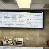 Menu with vegan options  at Hummus Republic in Fresno
