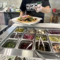 Lots of veggies  at Hummus Republic in Fresno