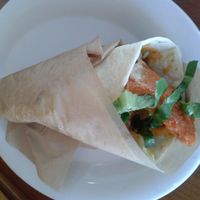 mini Buffalo wrap at Veggie Grill by Next Level in Santa Monica