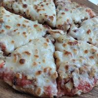 Potato and onion pizza at Fresca on Addison in Richmond