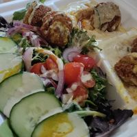 Falafel platter at Fresca on Addison in Richmond