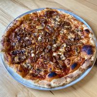 Vegan BBQ Mushroom Pizza   at Fresca on Addison in Richmond
