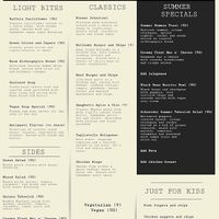 Summer Menu at Café Schneider in St Anton Am Arlberg