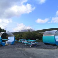 Benches outside at The Salt Dock in Bunacurry