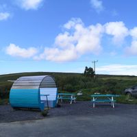Benches outside b at The Salt Dock in Bunacurry