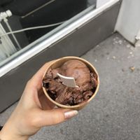 Chocolate-pretzel ice cream   at Pizzi*s & Cream in Vienna