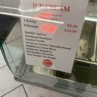 ice cream options  at Pizzi*s & Cream in Vienna