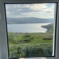 The VIEW from the window  at Sgarbh Lodge in Isle Of Skye