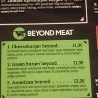 Menu at Burger Lab in Crete