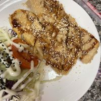 The mock fish was amazing  at Chijuya Restaurant - Jing Xin Health Food in Bangkok