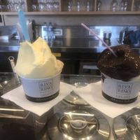 Passion fruit, hazelnut & chocolate vegan ice cream 🍦 at RivaReno Gelato in St Julians