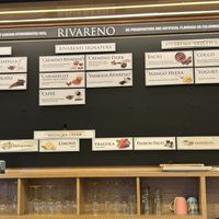 Vegan options marked  at RivaReno Gelato in St Julians