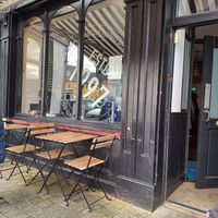 Front of café at Mocha Beans in Westport