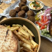Chips and pitta  at Pita in North West London