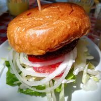 Cairo burger (fully vegan) at Pántlika in Budapest